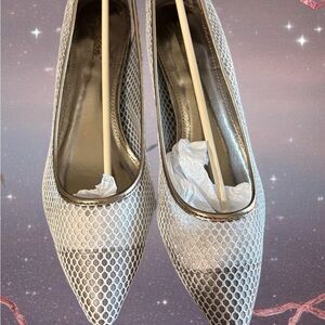 Rebrilliant Silver Mesh Women's Heels